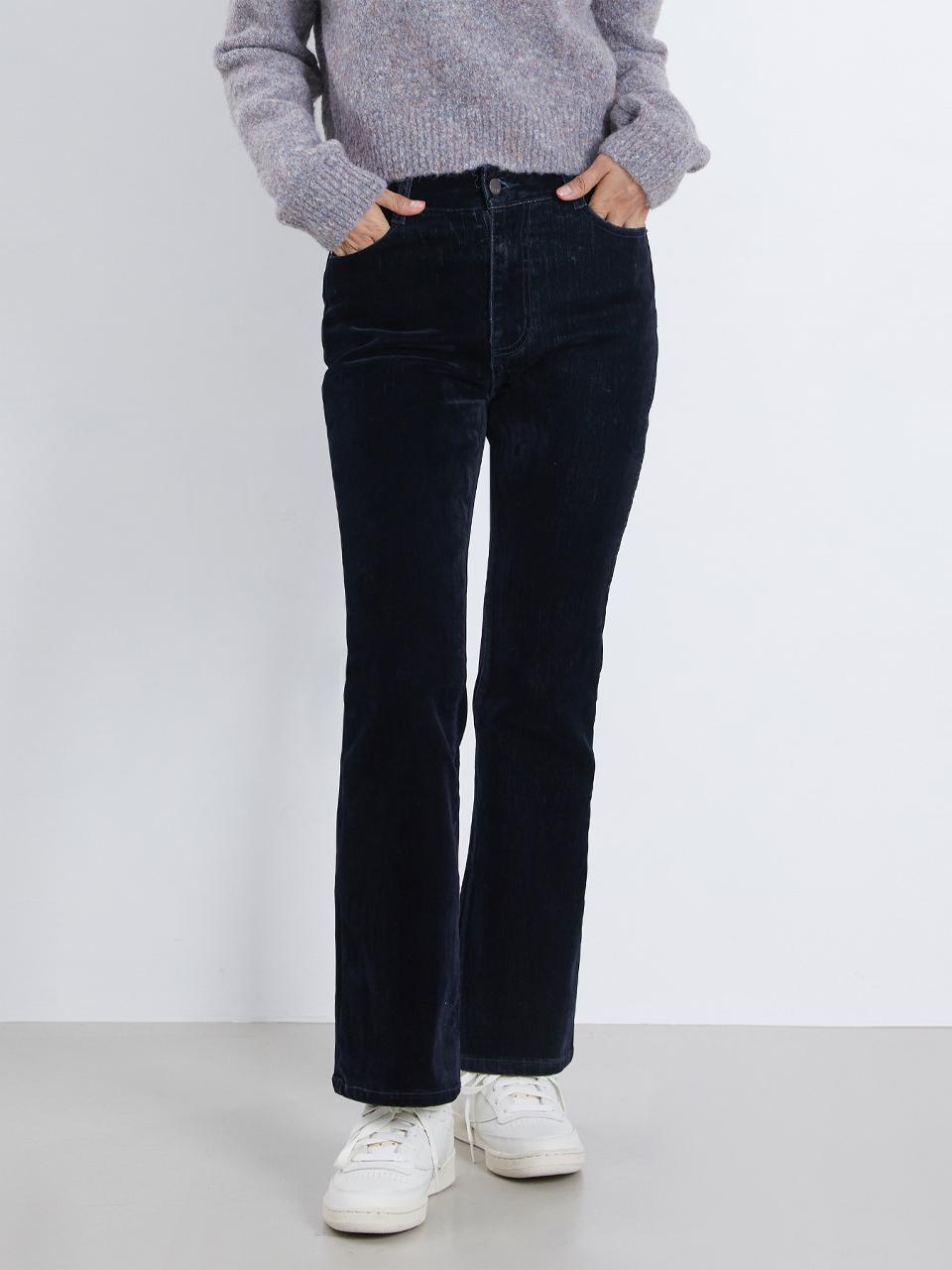 UCLA Boot-Cut Velvet Denim Pants [DK-INDIGO] (UAADP51_07)