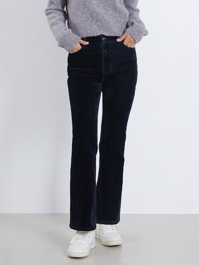 UCLA Boot-Cut Velvet Denim Pants [DK-INDIGO] (UAADP51_07)