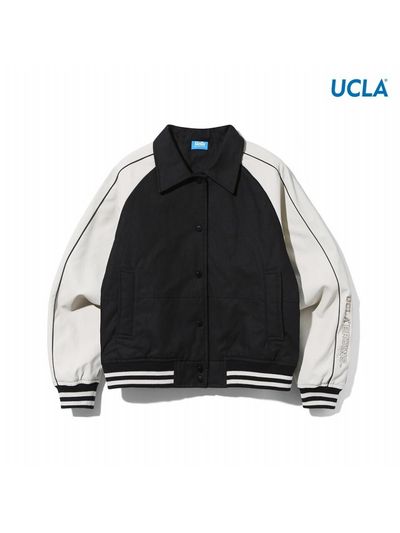 UCLA Collar Varsity Color Block Jumper [BLACK] (UAAUJ55_39)