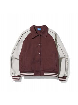UCLA Collar Varsity Color Block Jumper [DK-BROWN] (UAAUJ55_57)