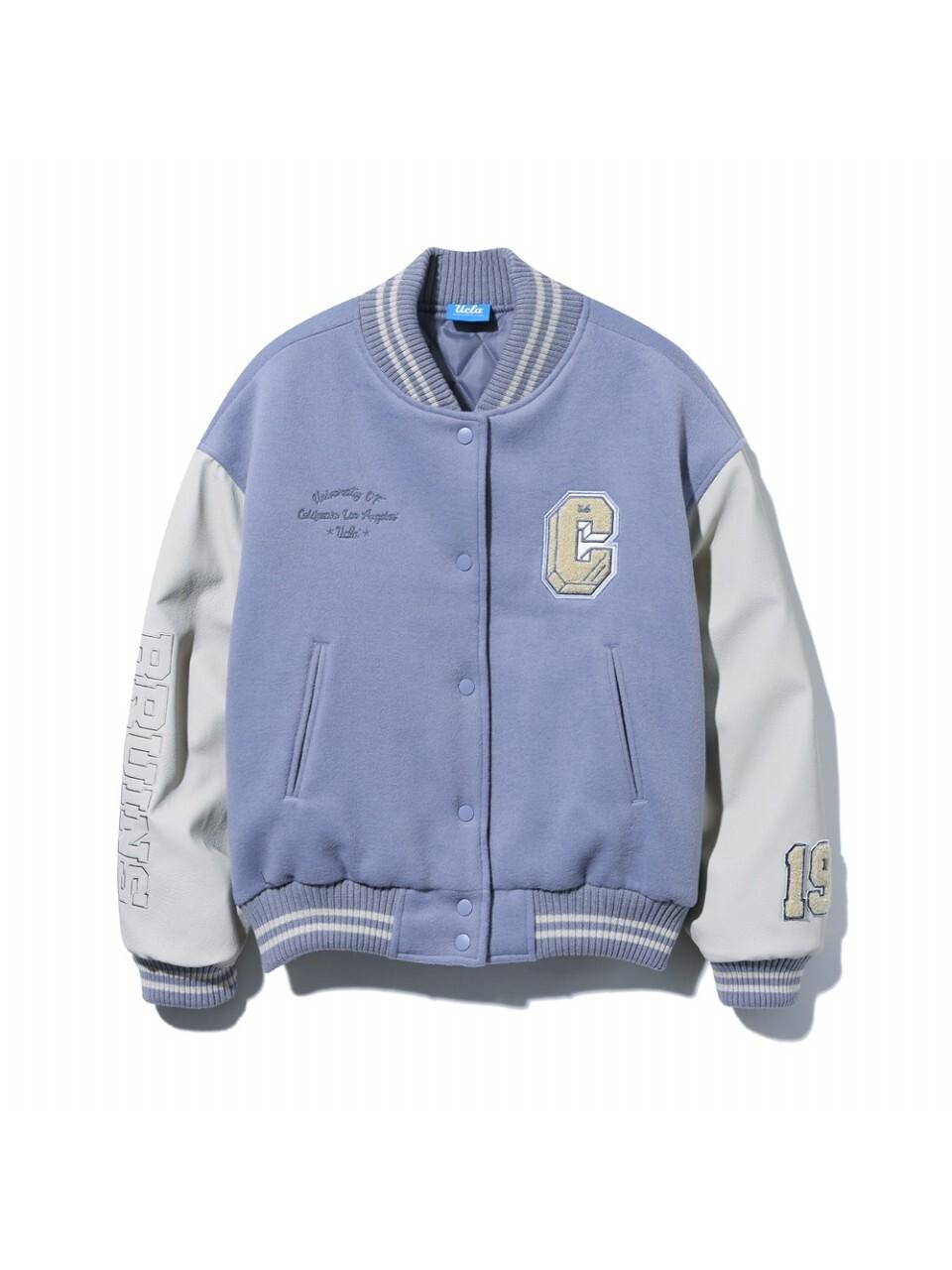 UCLA Cropped Wool Varsity Jacket [LT-BLUE] (UAAUJ58_42)