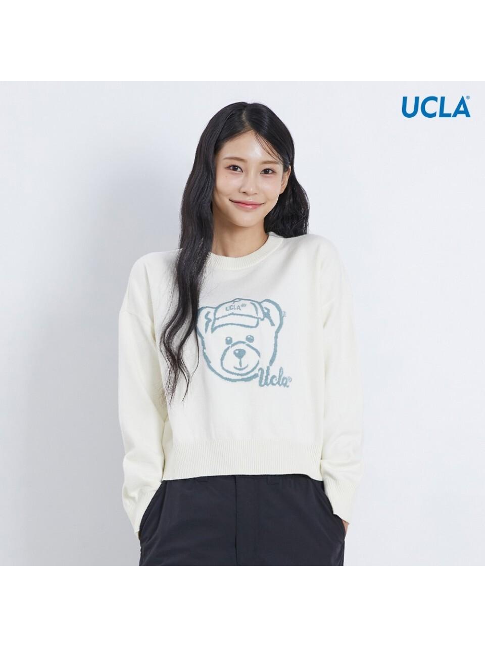 UCLA Intarsia B Round Neck Knit  (UAALK53_21)