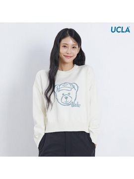 UCLA Intarsia B Round Neck Knit  (UAALK53_21)