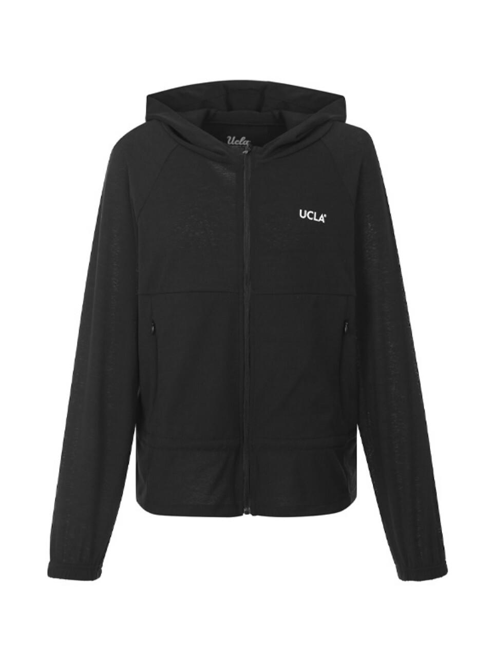 UCLA Rash Guard Zip-Up [BLACK] (UARUJ02_39)