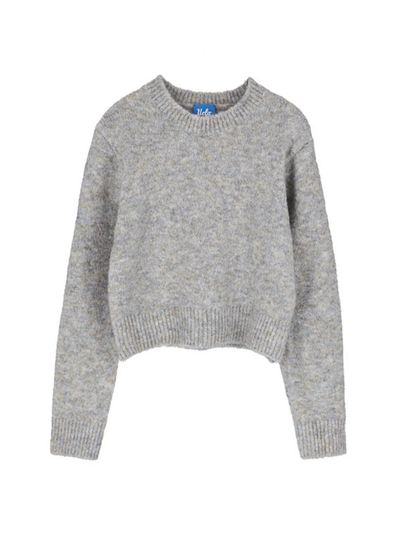 UCLA Round Neck Semi-Crop Knit [GREY] (UAALK2A_35)