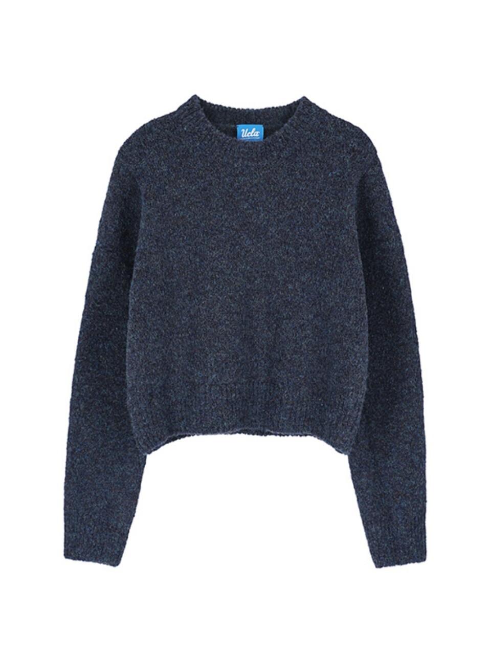 UCLA Round Neck Semi-Crop Knit [NAVY] (UAALK2A_45)