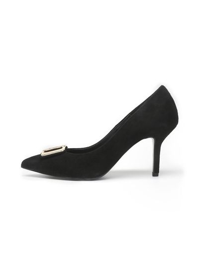 UDIRE Elegant Leather 8cm Heel Pumps [Black] (UFA4PM16BK)