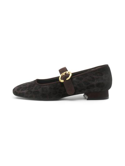 UDIRE Leather Adjustable Strap Mary Jane Shoes [Brown] (UFA3PJ07BR)