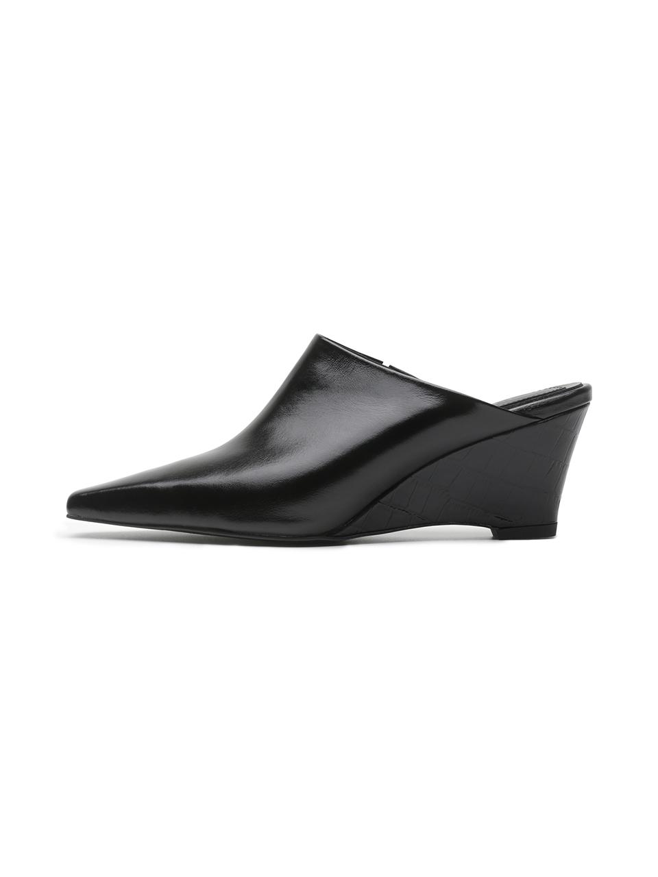 UDIRE Leather Elegant Mule [Black] (UFA3PU02BK)