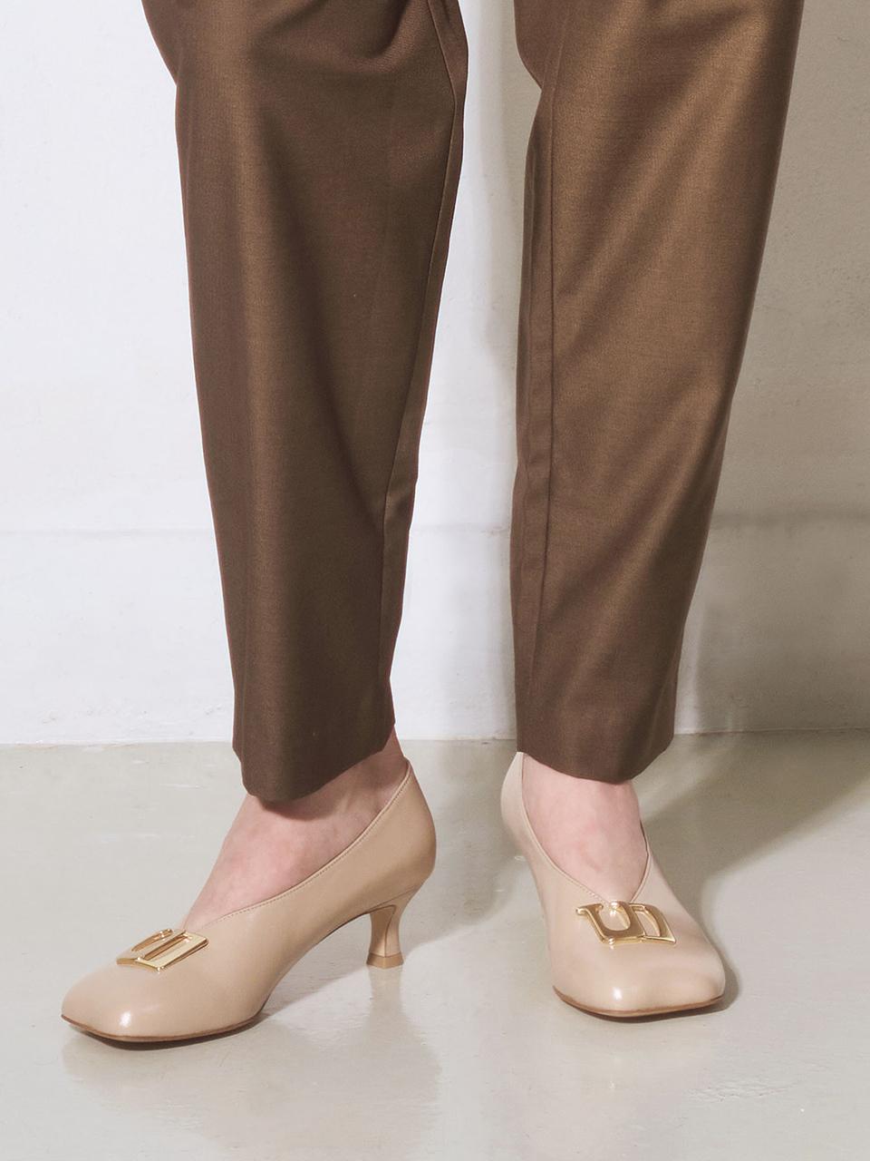 UDIRE Premium Leather 5cm Heel Pumps [Nude] (UFA3PM05ND)