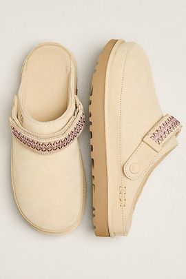 UGG Goldenstar braid Back Strap Platform Clogs