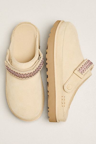 UGG Goldenstar braid Back Strap Platform Clogs