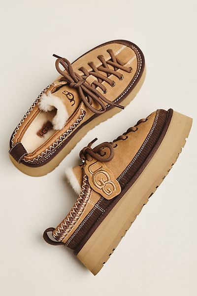 UGG Heritage Lace-Up Slippers