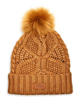 Ugg Ugg Cable Knit Pom Beanie