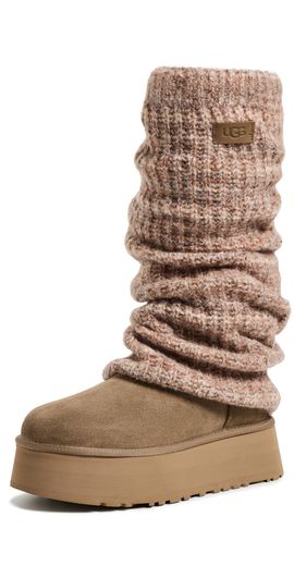 UGG UGG Classic Mini Dipper Boots with Legwarmers Light Bronze