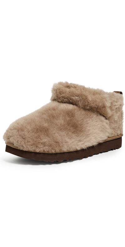 UGG UGG Classic Ultra Mini Fluffed Boots Light Bronze