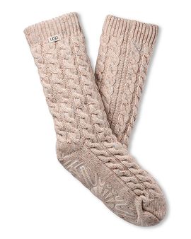 Ugg Ugg Elowyn Cable Knit Fleece Grip Socks