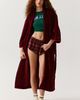 UGG UGG Linet UGGFluff Full Length Robe in Maroon, Women's at Urban Outfitters - 1