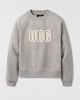 UGG UGG Logo Applique Graphic Relaxed Crew Neck Pullover Top in Grey, Women's at Urban Outfitters - 1