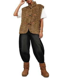 Ugg Ugg Niah Faux Fur Toggle Vest