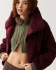 UGG UGG Raynie Asymmetric Snap Fleece Funnel Neck Jacket in Vinito, Women's at Urban Outfitters - 1