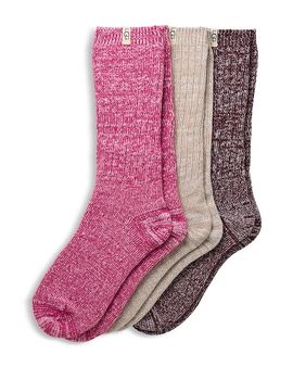 Ugg Ugg Rib Knit Slouchy Crew Socks, Pack of 3