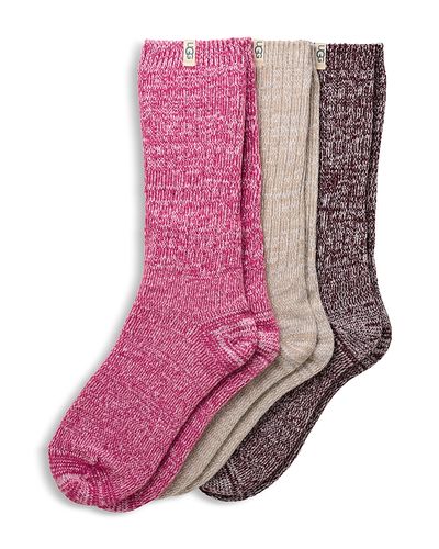 Ugg Ugg Rib Knit Slouchy Crew Socks, Pack of 3