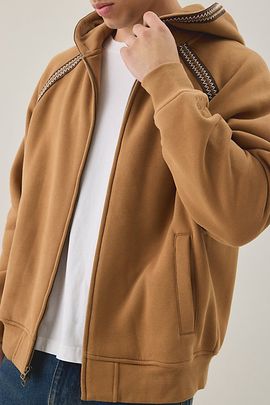 UGG UGG Tasman Full-Zip Hoodie Sweatshirt in Honey, Men's at Urban Outfitters