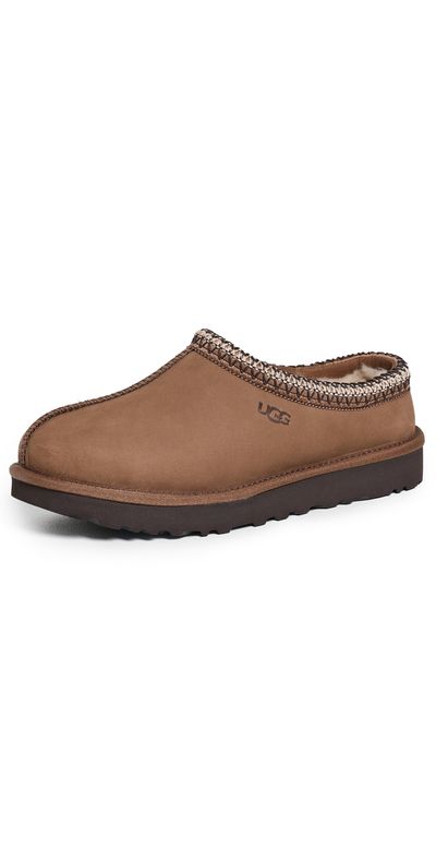 UGG UGG Tasman Nubuck Slippers Dark Chestnut