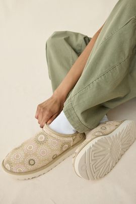 UGG UGG Women's Classic Micro Mini Sun Stitch Boots in Mustard Seed, Women's at Urban Outfitters