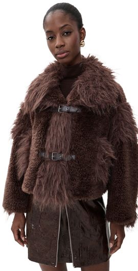 UGG UGG Xyla Faux Fur Jacket Burnt Cedar