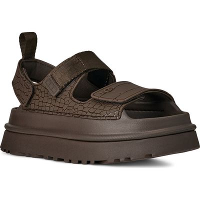 UGG(r) UGG(r) GoldenGlow Embossed Platform Sandal
