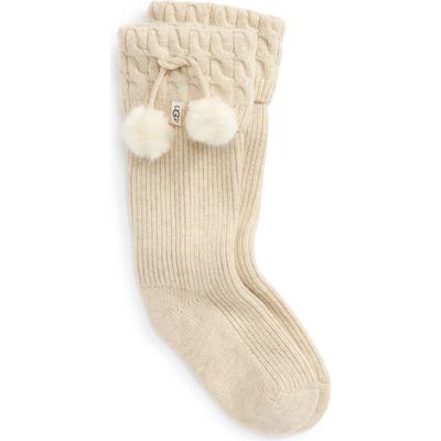 UGG(r) UGG(r) UGGpure™ Pompom Tall Rain Boot Sock