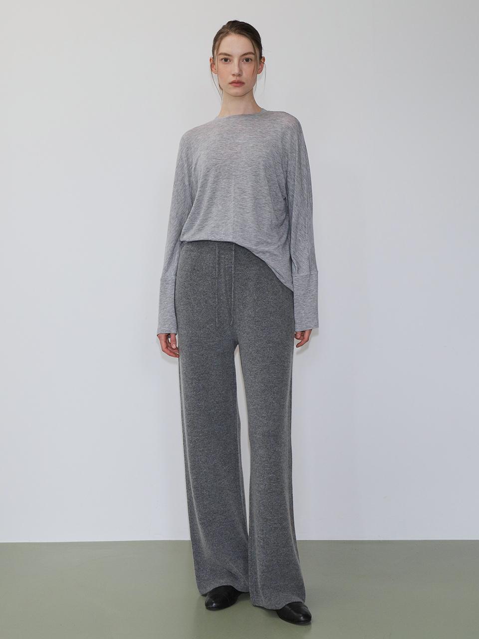 UIJI Cashmere Wool Blend Sweatpants (GREY)