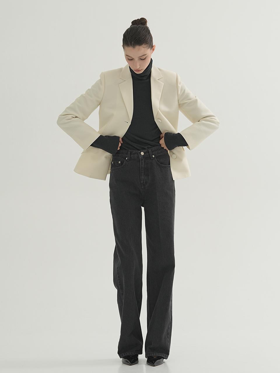 UIJI Classic Denim Trousers Black