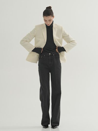 UIJI Classic Denim Trousers Black