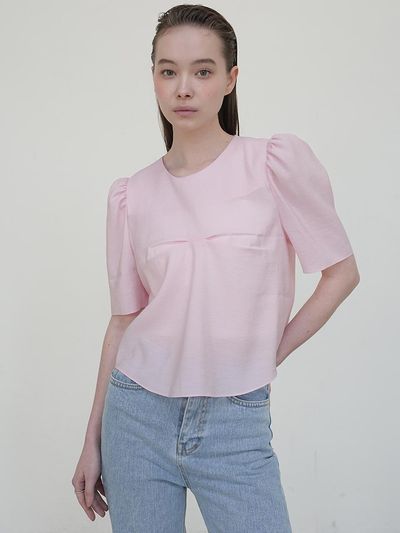 UIJI Double Pintuck Blouse PINK