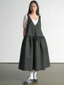 UIJI Jacguard Volume Dress [Black]