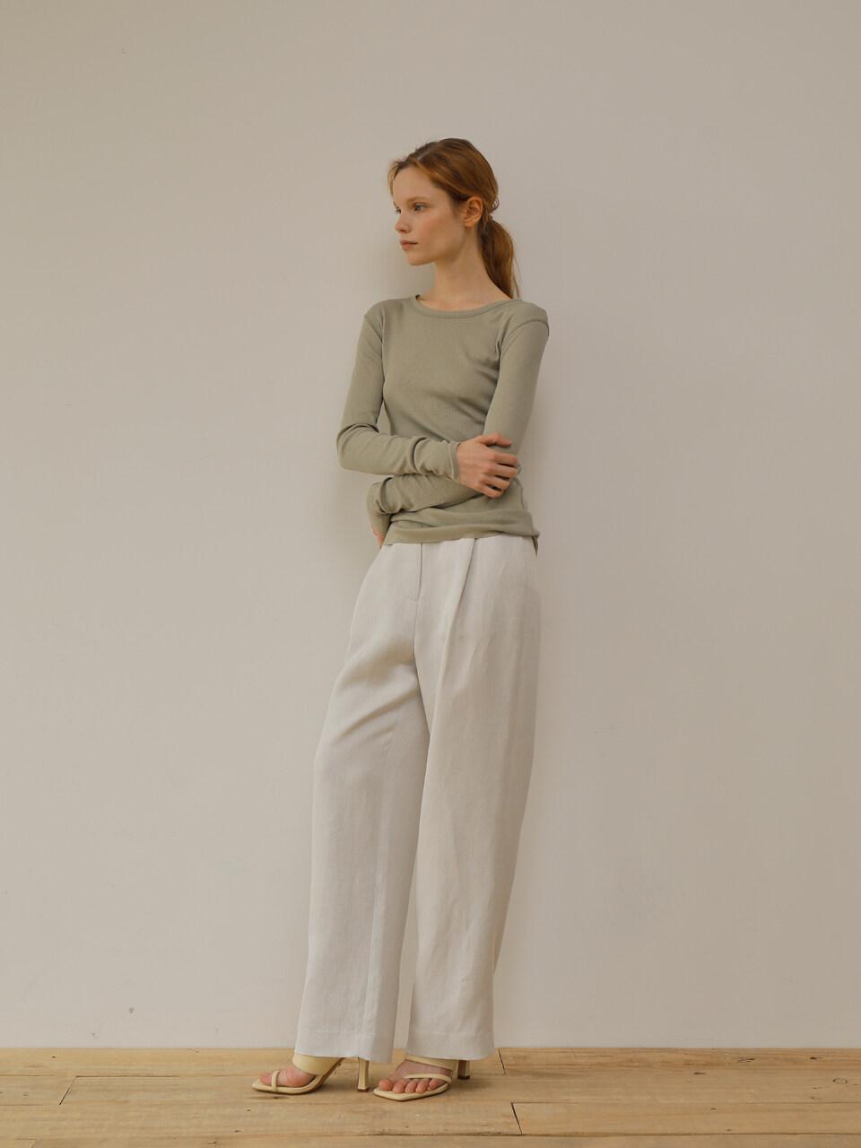 UIJI Linen Blend Pants Gray