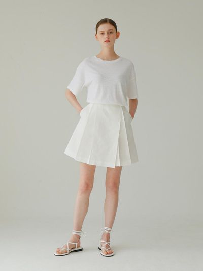 UIJI Linen Skort Pants_White