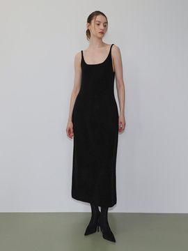 UIJI long slip dress Black