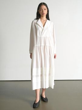 UIJI Shirt Long Dress [White]