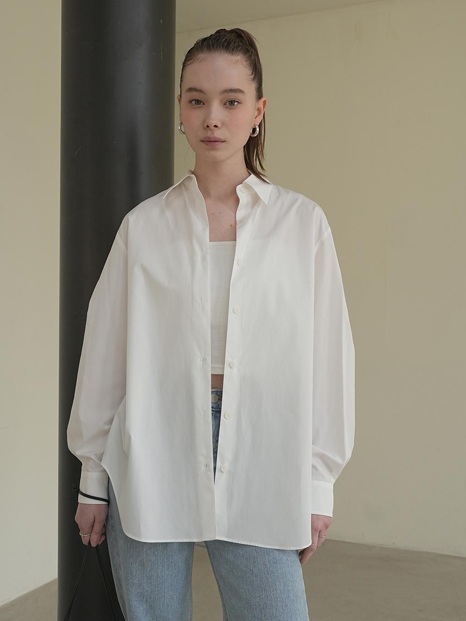 UIJI Sleeve Pintuck Point Shirt White