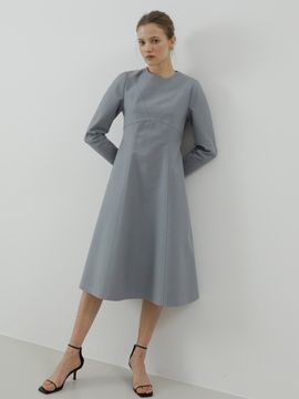 UIJI Stitch Midi-Dress_Blue