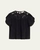 Ulla Johnson Alma Short-Sleeve Lace Silk Top - 1