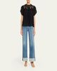 Ulla Johnson Alma Short-Sleeve Lace Silk Top - 2