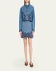 Ulla Johnson Cadiz Embroidered Denim Mini Skirt - 2