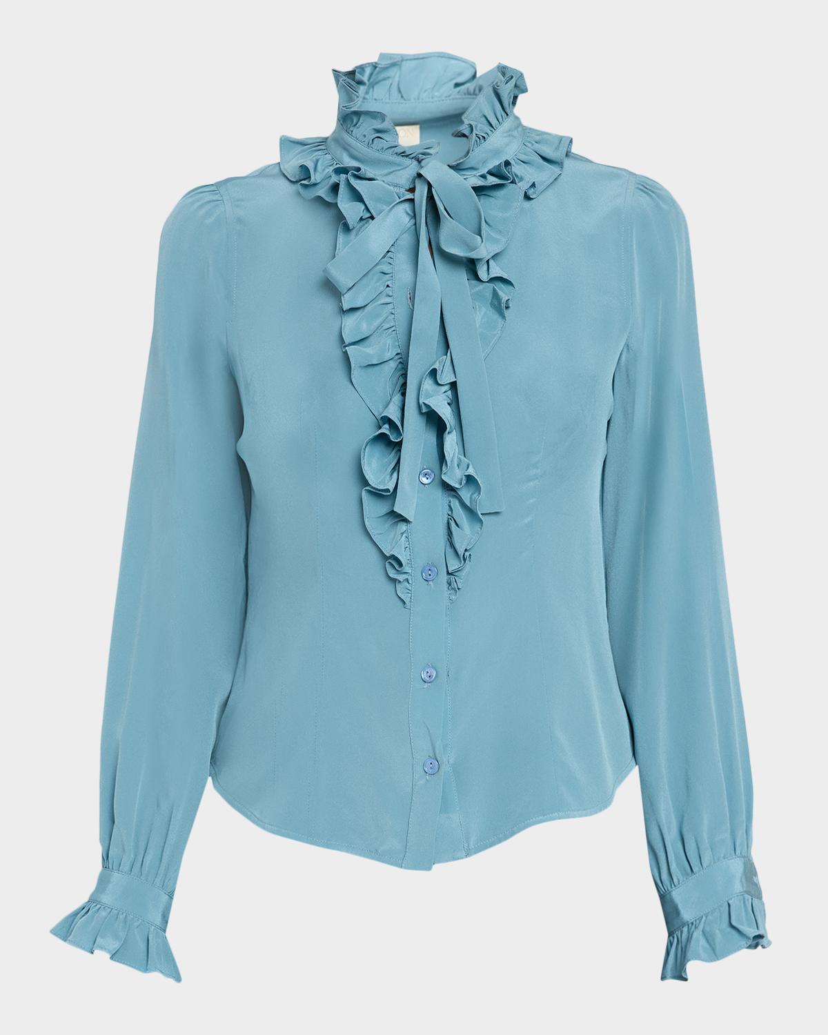 Ulla Johnson Catroux Silk Button-Front Blouse