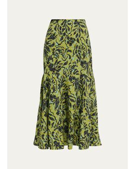 Ulla Johnson Clarisse Floral Trumpet Skirt