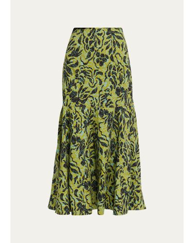 Ulla Johnson Clarisse Floral Trumpet Skirt